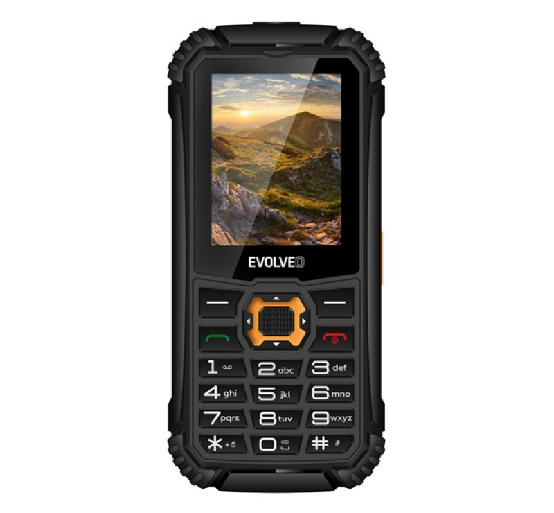 Evolveo Strongphone Q1 mobiltelefon (Dualsim) FEKETE/NARANCSSÁRGA