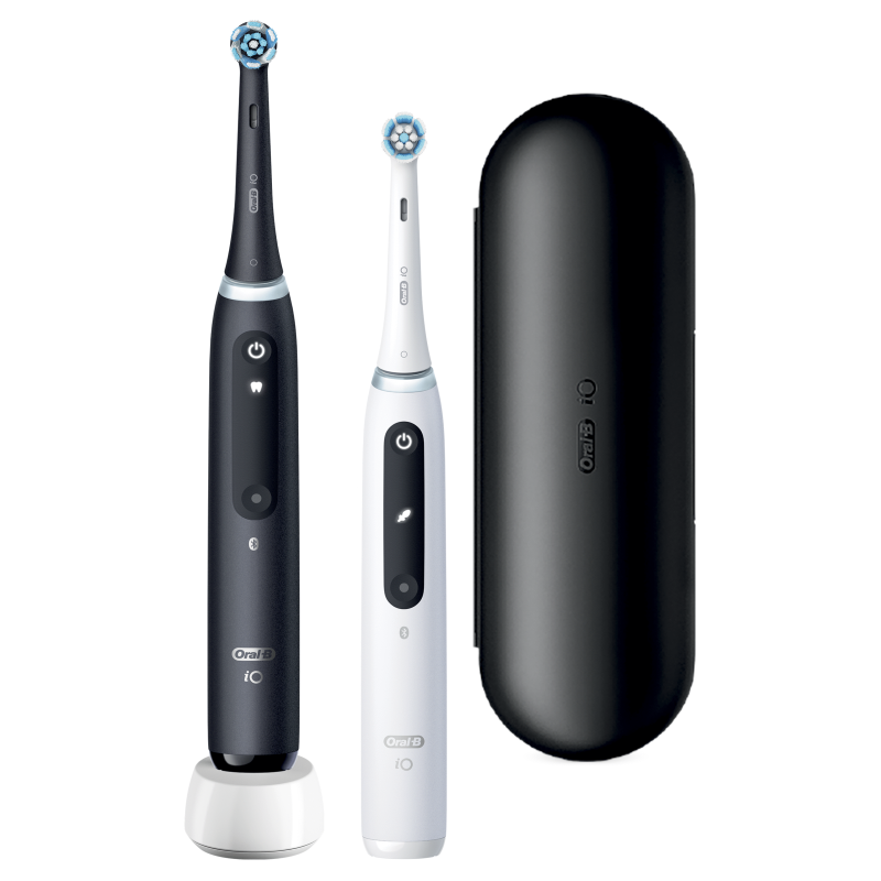 Oral-B iO5 Duo Matt Black + Quite White elektromos fogkefe 2db/csomag (10PO010379)