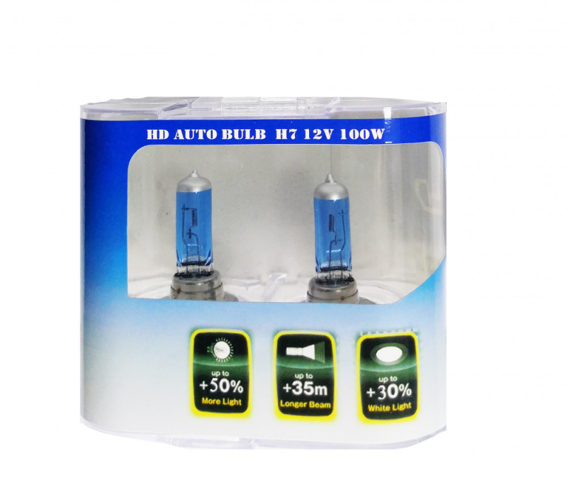 SUPER WHITE+ H7SB+ 100W Halogén izzó