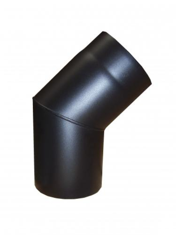 Vastag falú könyök 160/45 mm fekete (13052)