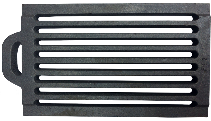 FK-2 rostély 315x195x22 mm, nyéllel (15020)