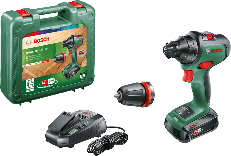 Bosch AdvancedDrill 18 Akkus kétfokozatú fúrócsavarozó (06039B5005)