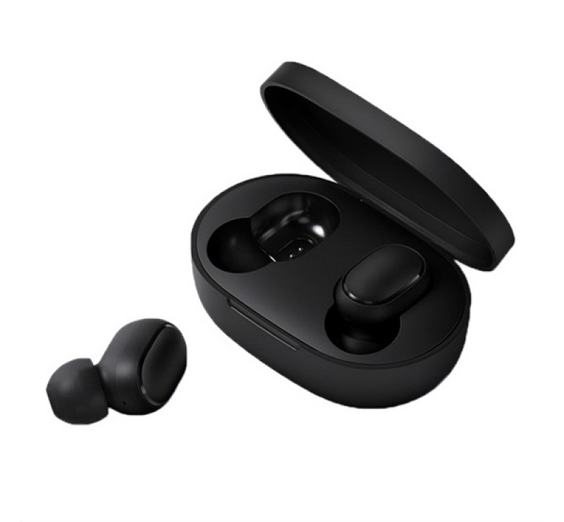XIAOMI AirDots/EarBuds Basic 2 bluetooth fülhallgató SZTEREO (v5.0, TWS, extra mini + töltőtok) FEKE