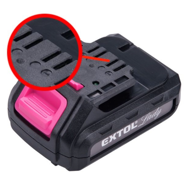 Extol Lady tartalék akku ÚJABB TÍPUSÚ 402401 géphez és 402400D töltőhöz (402401E)