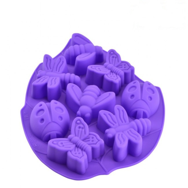 Sütőforma szilikon, lepke-katica lila (12383)