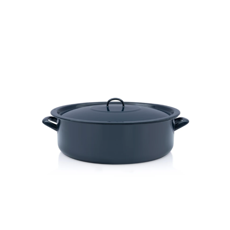 Metalac Classic zománcozott lapos lábas fedővel 40 cm, 20 L (355979)