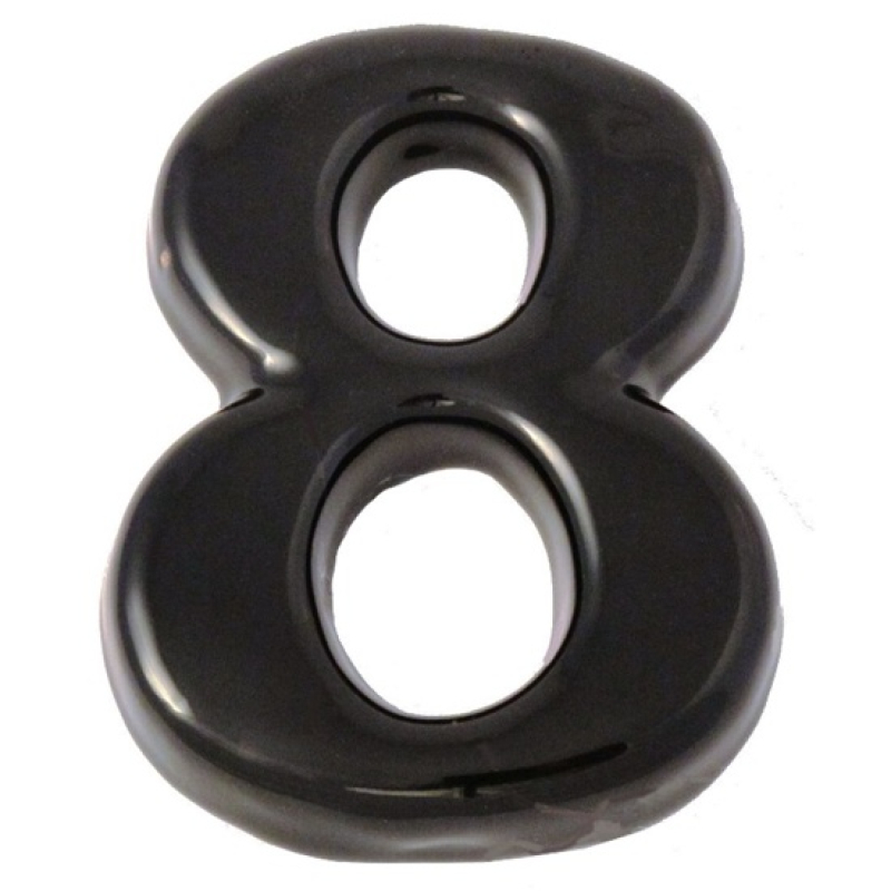 SB  kerámia házszám 8 fekete 12cm (3970068)