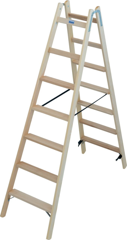 Krause Stabilo lépcső-/létrafokos két oldalon járható fa létra 2x7 (818348)