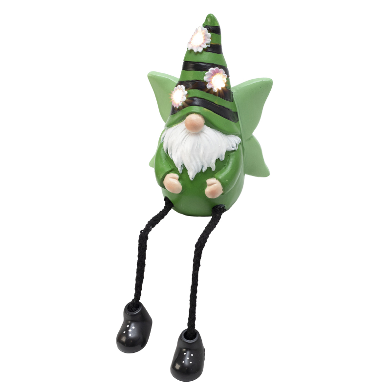 Home napelemes kerti lámpa, zöld manó (MX647-zöld)