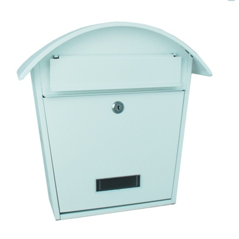 Postaláda ívelt záras festett fehér (3490136)
