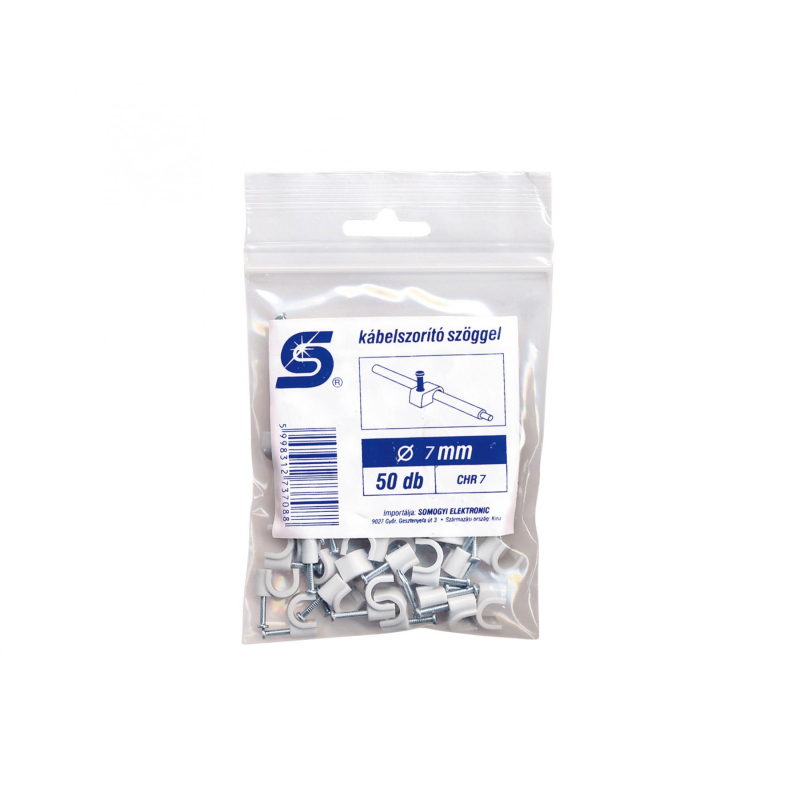 Kábelbilincs szöggel, 7 mm (CHR 7)