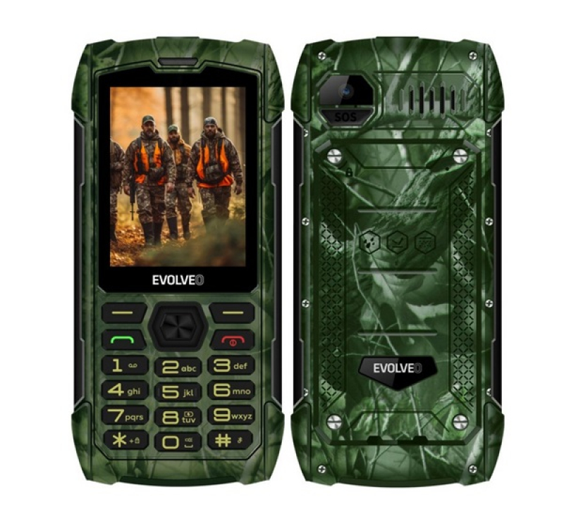 Evolveo Strongphone H1 mobiltelefon (Dualsim, terep minta) SÖTÉTZÖLD