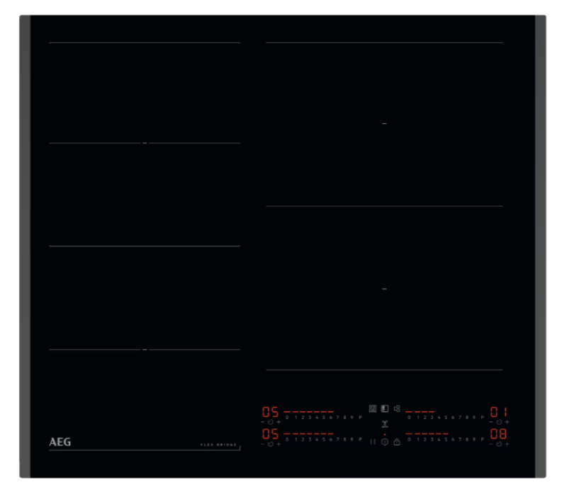 AEG FlexiBridge 6000 beépíthető indukciós főzőlap, 60cm (TI64IG00FB)
