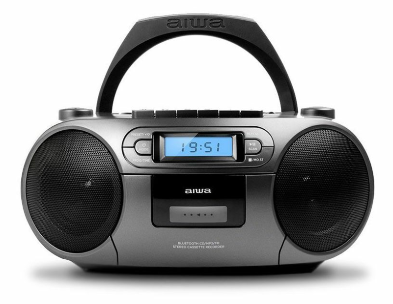 Aiwa BBTC-550MG hordozható retro stílusú rádiós lejátszó (13246)