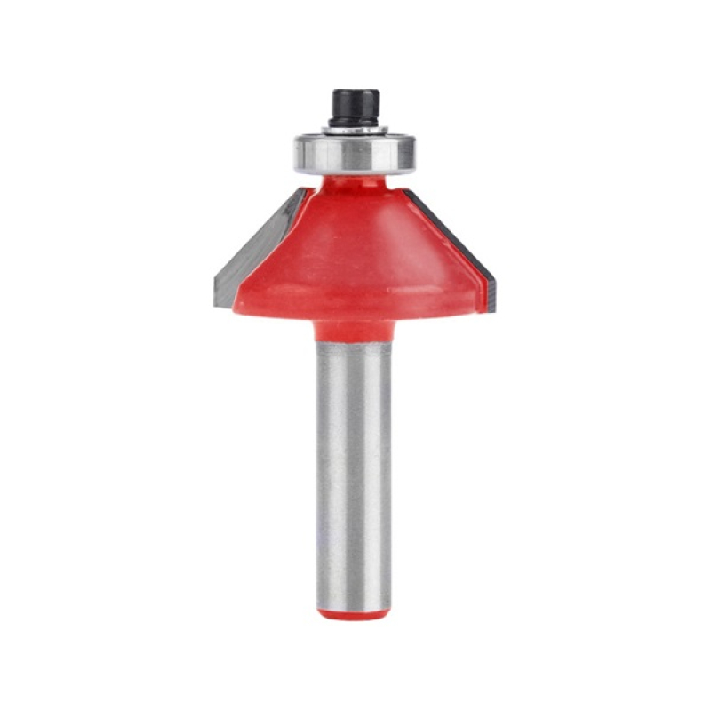 Extol Premium felsőmaró fára, 45° kúpos (szögmaró), csapágyas, D30×H13, befogás: 8mm, keményfém lapk