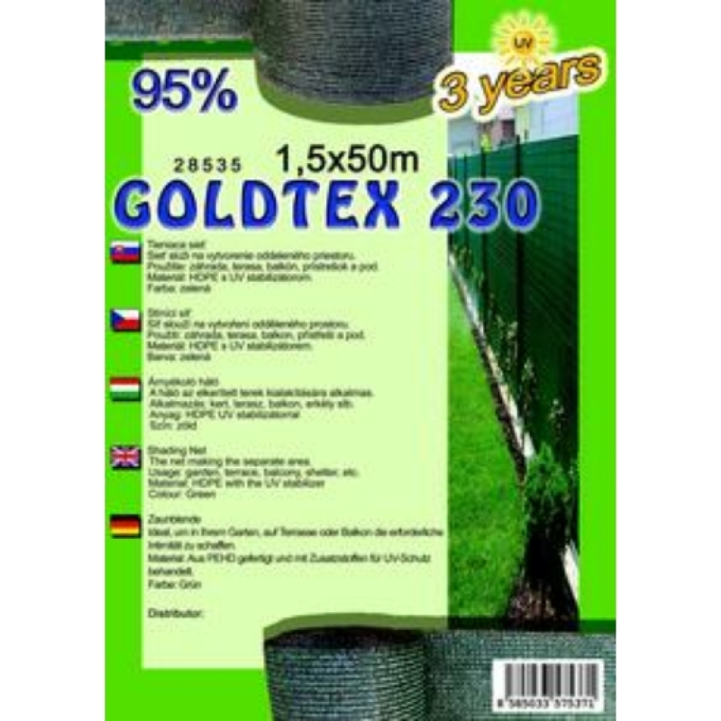 GOLDTEX230 árnyékoló háló 1,5x50 m (230-1,5x50)