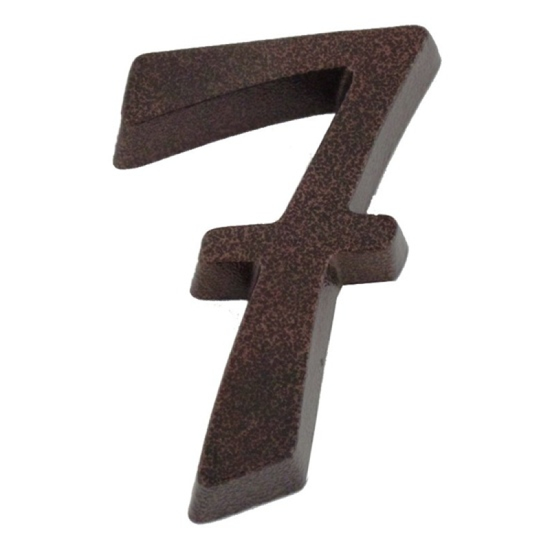 SB  alumínium házszám 7 barna 11cm (3970047)