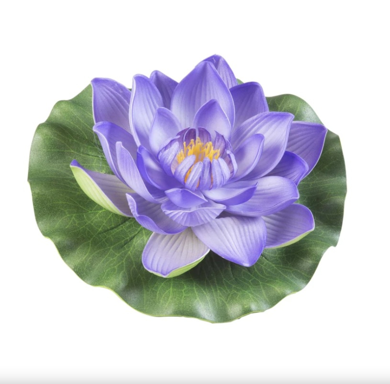Velda dekor lótusz virág, lila 17cm (123589)