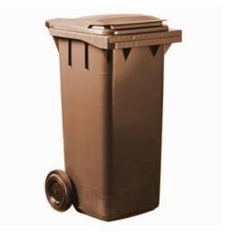 Háztartási szemetes kuka, barna 240 L (11971)