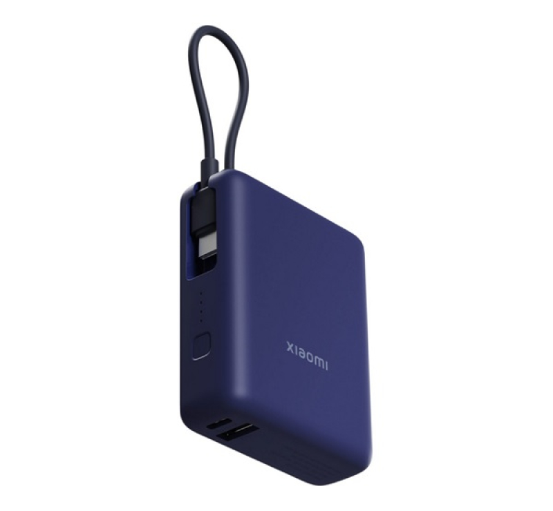 Xiaomi vésztöltő USB+Type-C aljzat (10000mAh, 33W, gyorstöltő, fix Type-C kábel) SÖTÉTKÉK