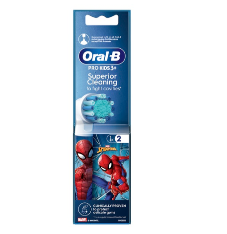 Oral-B Pro Kids fogkefefej, pókember, 2 db (10PO010448)