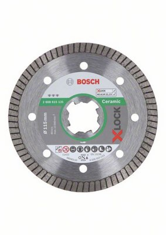 Bosch X-LOCK Gyémánttárcsa Best for Ceramic o 115 x 22,23 x 1,4 x 7 mm,  (2608615131)