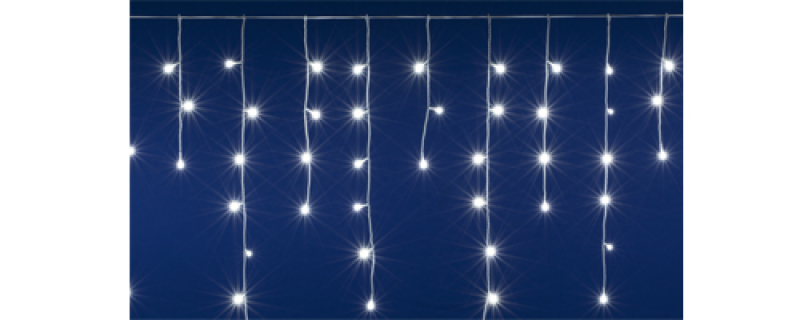 Home LED-es fényfüggöny hidegfehér, sorolható (DLFJ 200/WH)
