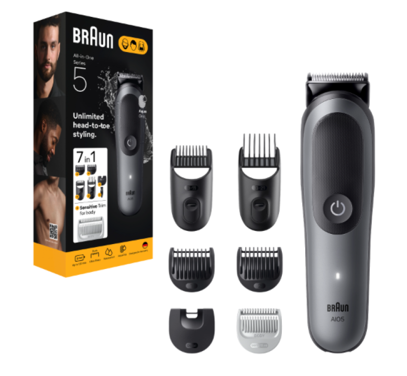 Braun AIO5520 multifunkciós testszőrzet ápoló, 7 az 1-ben (10AS490184)
