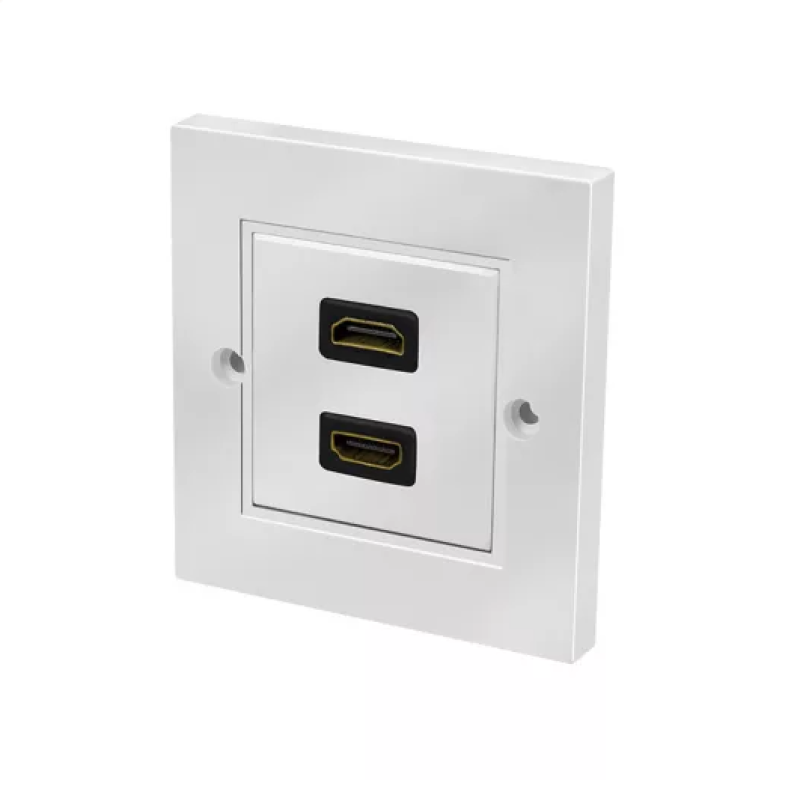 Logilink HDMI fali lemez csatlakozóval HDMI aljzat, 2 port, fehér