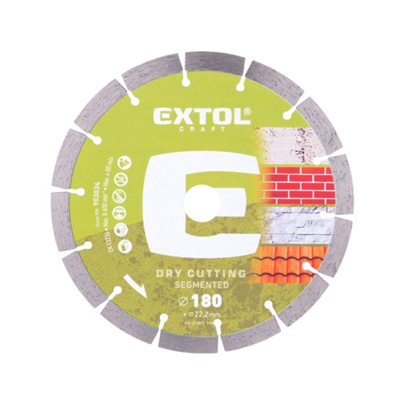 Extol Craft gyémántvágó szegmenses 180×22,2×2,4mm (903034)