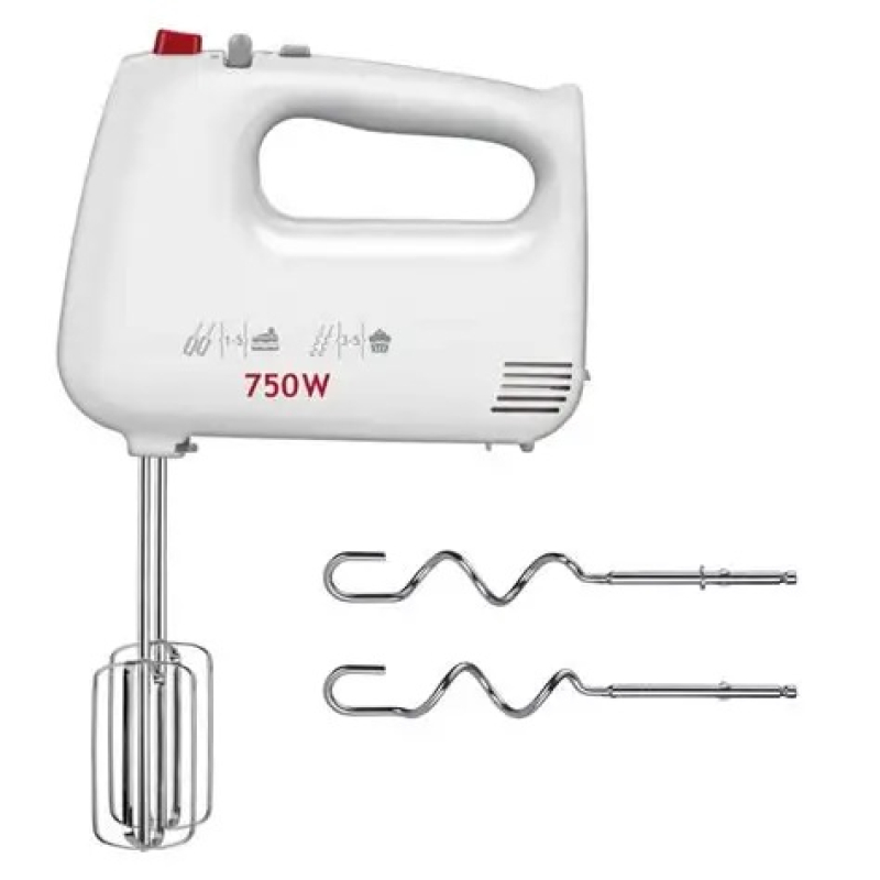 MPM MMR-19/B kézimixer 750W fehér, habverő, dagasztószár