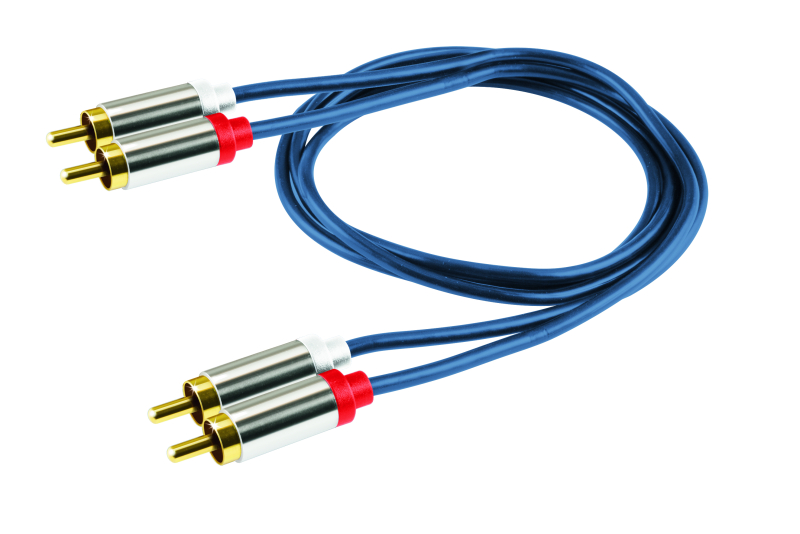 USE Audió kábel, 2 RCA fém dugó-2 RCA fém dugó, 1 m (A 3-1M)