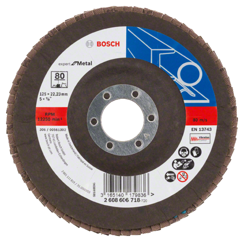 Bosch X551 Zirkon legyezőtárcsa, átmérő 125 mm, P80 (2608606718)