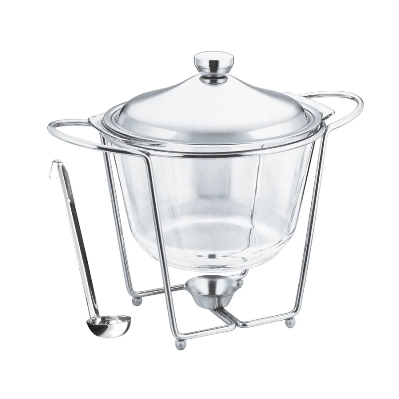 Perfect Home Levesestál melegentartó állvánnyal, merőkanállal 4L (28389)