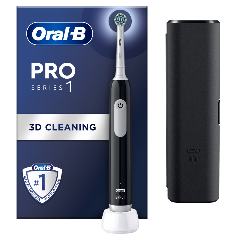 Oral-B Pro Series 1 Black X-Clean elektromos fogkefe + útitok (10PO010404)