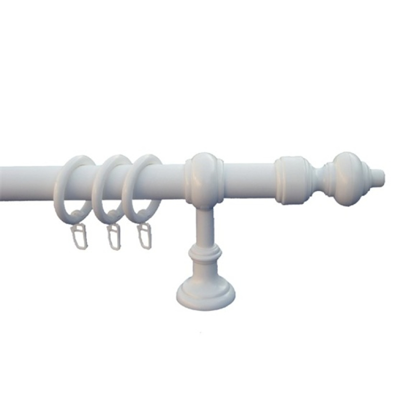 Rúdkarnis műanyag fehér d=28mm 240cm (tartozékkal) (3704023)