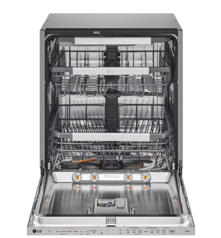 LG DB475TXS QuadWash beépíthető mosogatógép, 14 terítékes