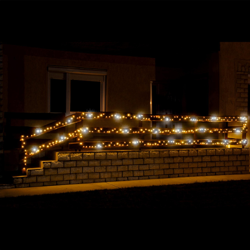 Home LED-es sziporkázó fényfüzér, meleg- és hidegfehér 20 m (KKL 200F/WH)