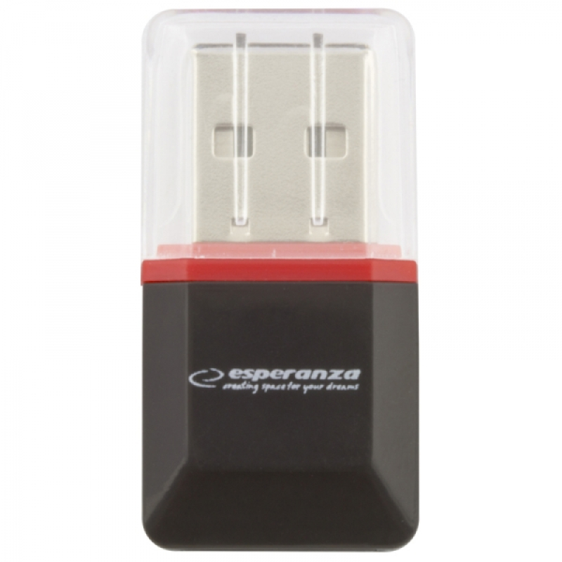 Esperanza EA134K microSD kártyaolvasó USB2.0, fekete