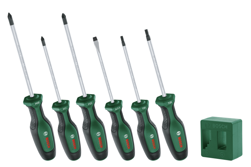 Bosch 6 részes csavarhúzókészlet + mágnesező (1600A02W7L)