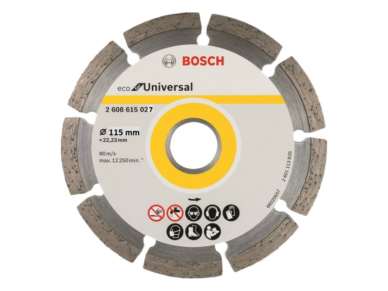 Bosch ECO for Universal Szegmens Gyémánt vágótárcsa 115x22,33 mm (2608615027)