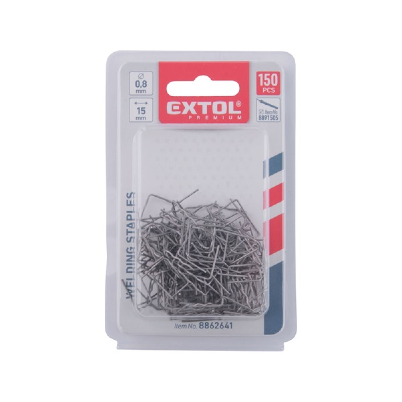 Extol Premium kapocs, kis hullám, 0,8x15x30 mm, 150 db (8862641)