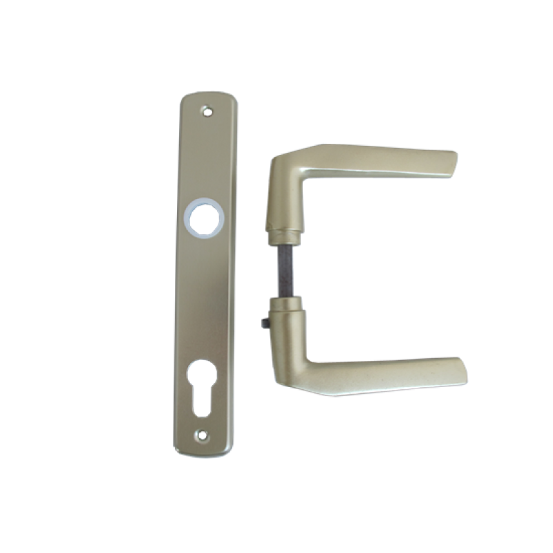 AL-LOY SB ajtókilincs 410 + ajtócím 90 mm cilinderlyukas F2 eloxált (3986636)