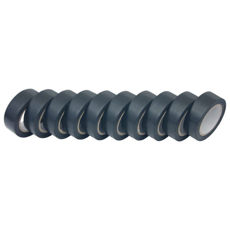 Extol szigetelő szalag, 10db-os, fekete; 19mm×10m (9510)