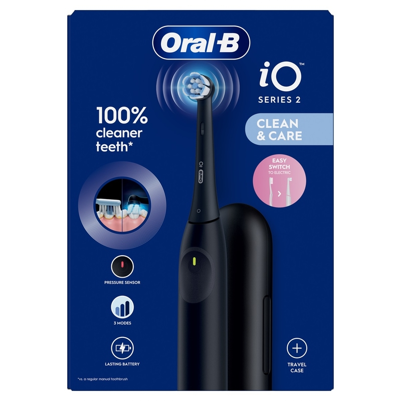 Oral-B IO2 elektromos fogkefe + útitok, fekete (10PO010451)