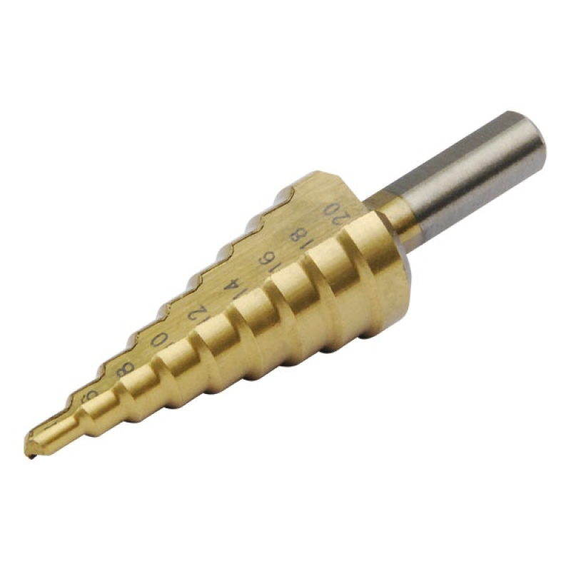 Extol lépcsős fémfúró, 9 lépcsős; (4-12mm, 1mm lépcsők), befogás: 10mm, max. 4mm vastag anyagokhoz,