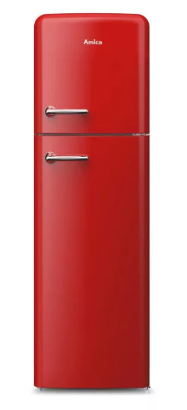 Amica FD280.3FR(E) felülfagyasztós hűtőszekrény piros, 255L