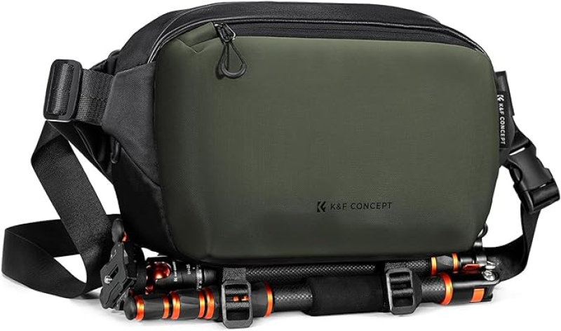K&F Concept Alpha Sling 10L, fotós oldaltáska, sötétzöld (KF-13-157V3)