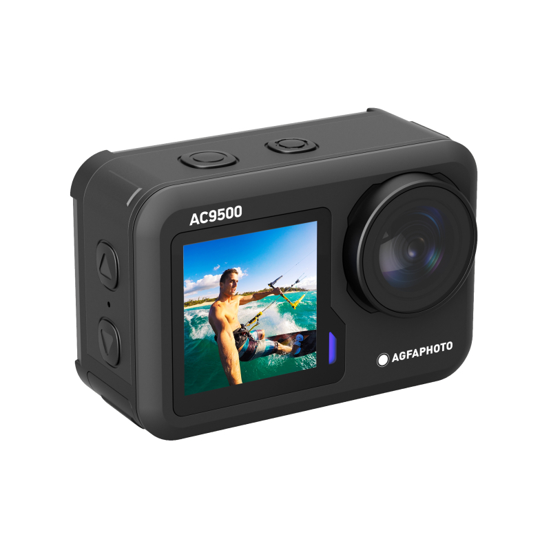 AGFAPhoto Realimove AC9500BK akciókamera, 4K, 170°, wifi, 18m-ig vízálló, dupla kijelző (AG-AC9500BK