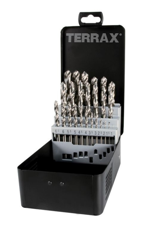 Terrax fémcsigafúró készlet 25 részes, HSS-G, TRX (RUK-A214215)